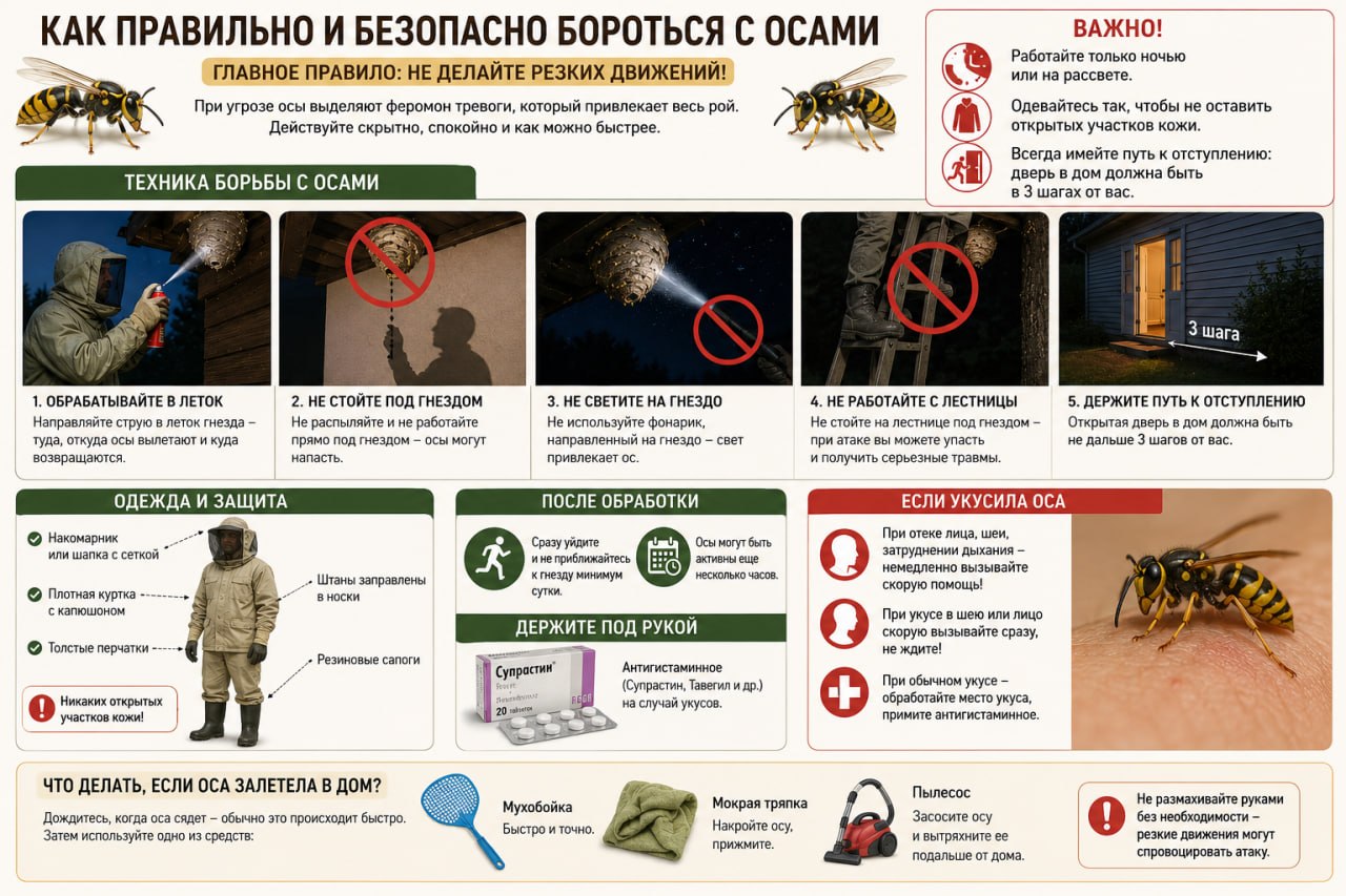 Как применять правильно и какая техника безопасности при борьбе с осами